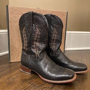 Tecovas Black Leather Cowboy Boots